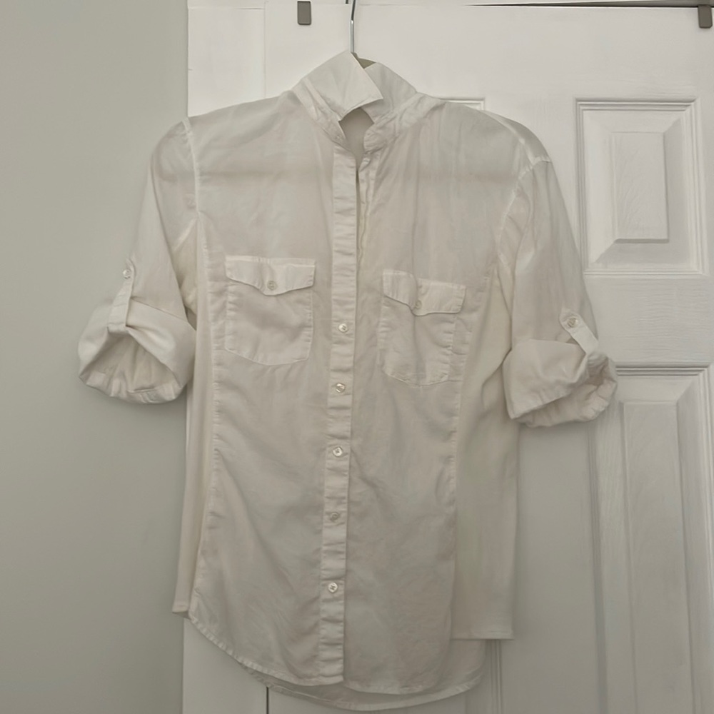 James Peres button up blouse size 4
